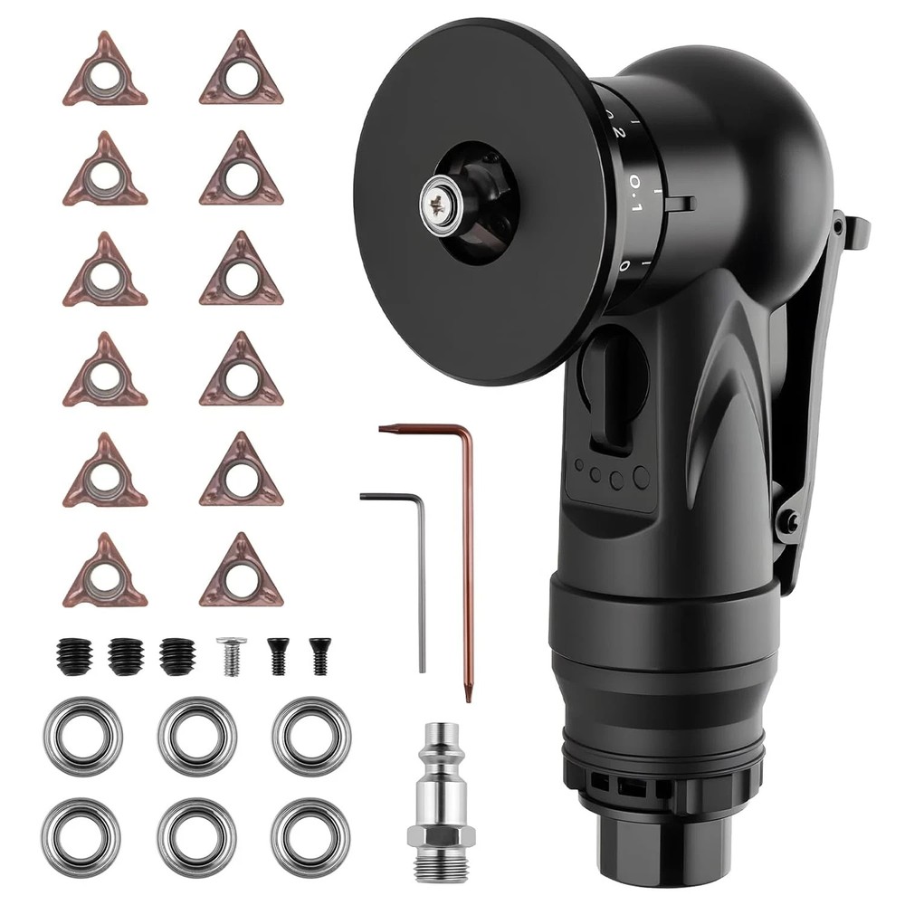 Pneumatic Chamfering Tool, Chamfer Tool with 6 C-Angle & 6 R-Angle Blades, Upgra