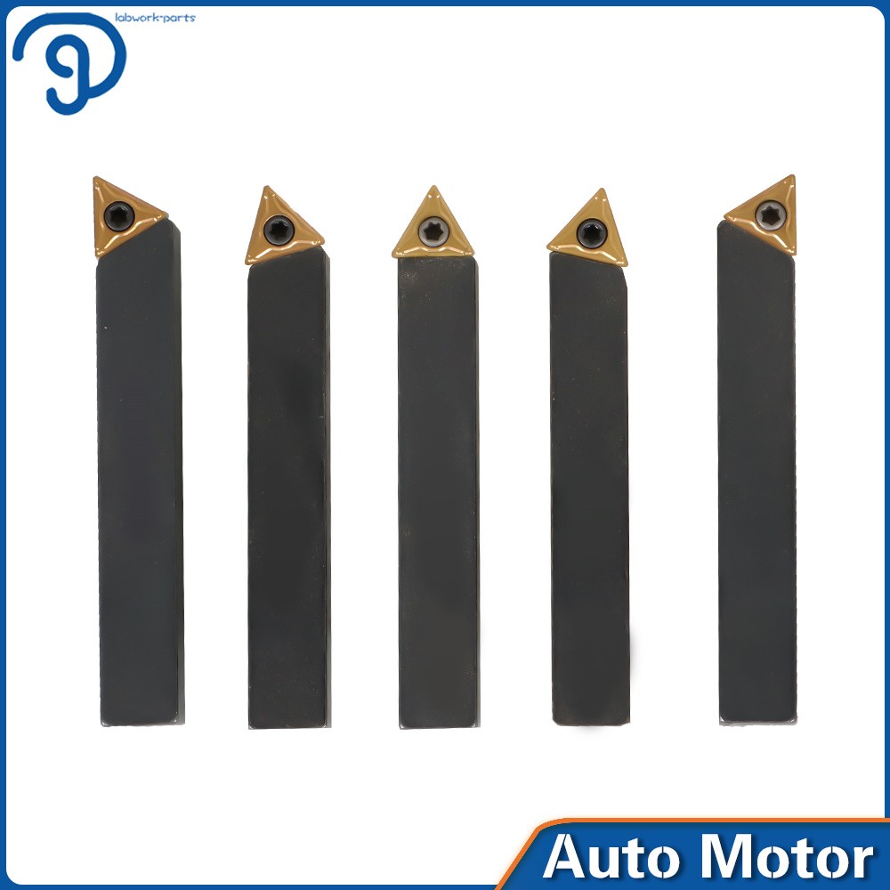 5 PACK New 3/8" Carbide Indexable Turning Tool Bit With Carbide Inserts