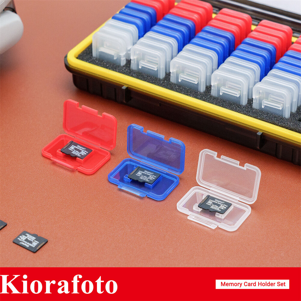 Clear Plastic Memory Card Case Holder Storage for 54 MicroSD Micro SD MSD TF