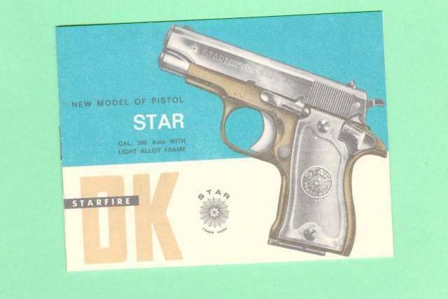 Star Model DK Owners Manual Reproduction