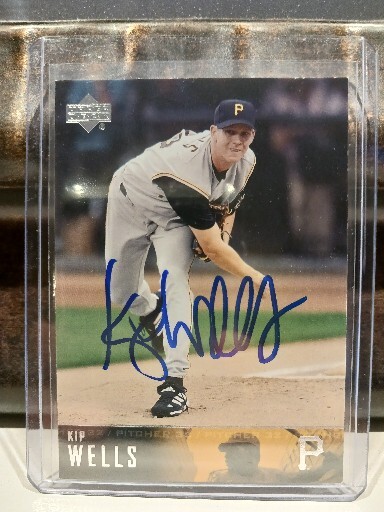KIP WELLS SIGNED 2003 UPPER DECK CARD #243 PITTSBURGH PIRATES