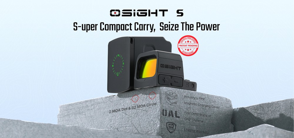 Olight Osight S 2 MOA Dot Sight with 32 MOA Circle with Magnetic Charging Cover