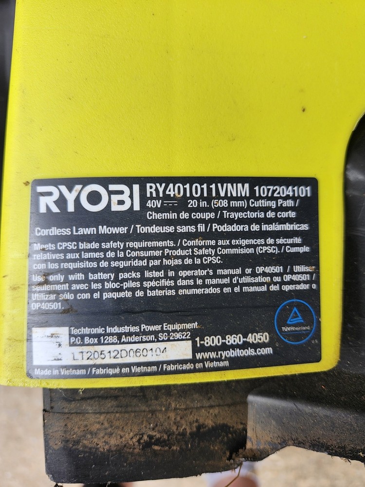 Ryobi 40v Lawnmower