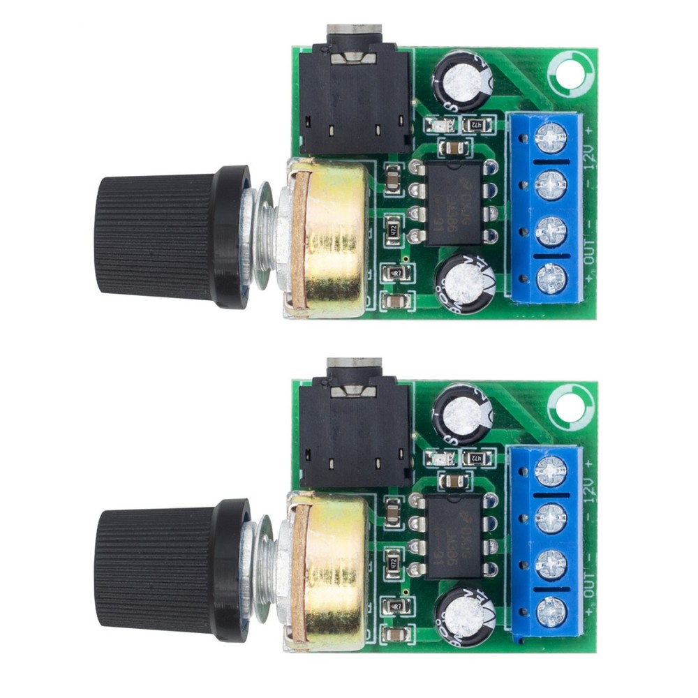 2 *Adjustable Volume LM386 Mini Mono Audio Power Amplifier Board DC3V~12V Module