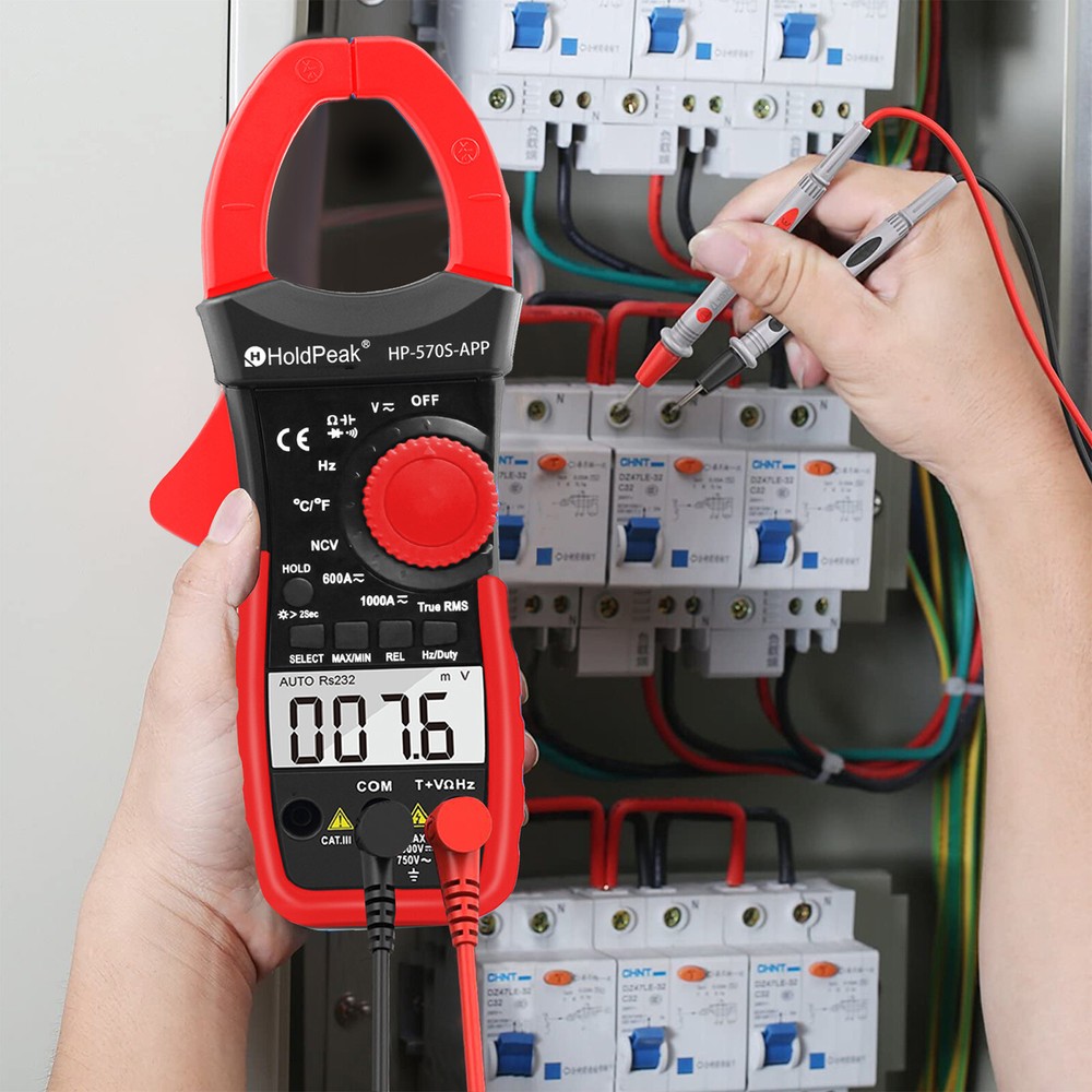 6000 Counts Digital Clamp Meter Multimeter True RMS AC DC Current Volt Amp Meter