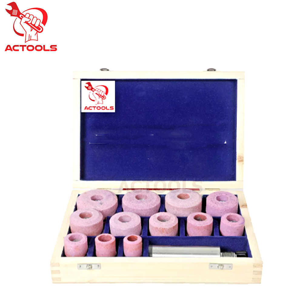 Valve Seat Grinding Stones With Stone Dresser 24 Pcs & 14 pcs Pilots + Holder