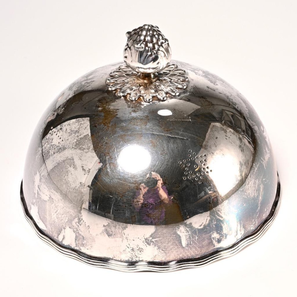 Tiffany & Co Silver Soldered Judaica Star of David Serving Cloche Domed Cover