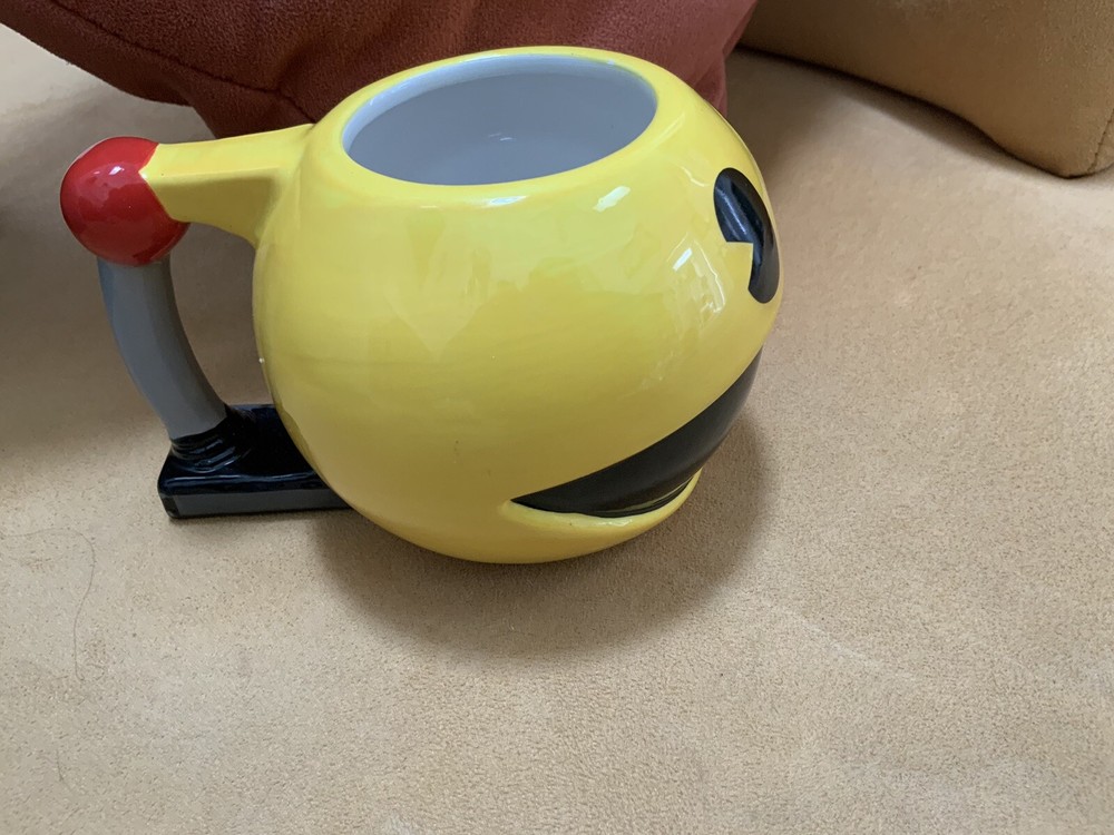 Pac Man Coffee Mug Ceramic Arcade Classic Video Game Character Shaped Cup