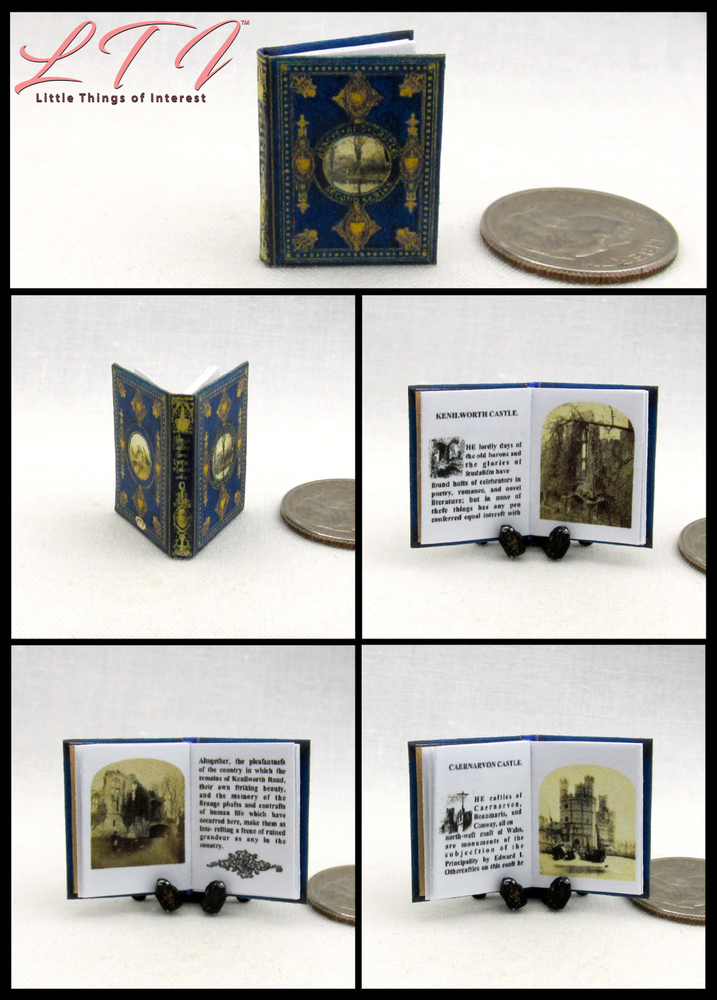 ABBEYS AND CASTLES 1:12 Scale Miniature Readable Illustrated Book