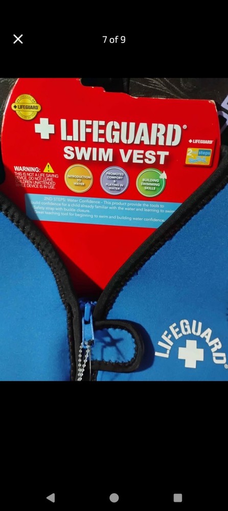 Super Soft Youth Medium Blue Life Jacket New With Tags