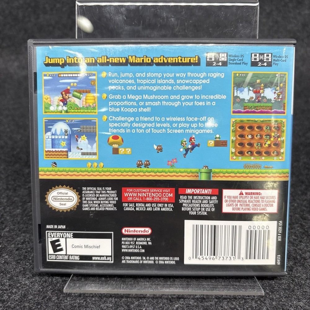 5 DS Mario Games Case And Manual ONLY Bundle - Authentic Great Condition