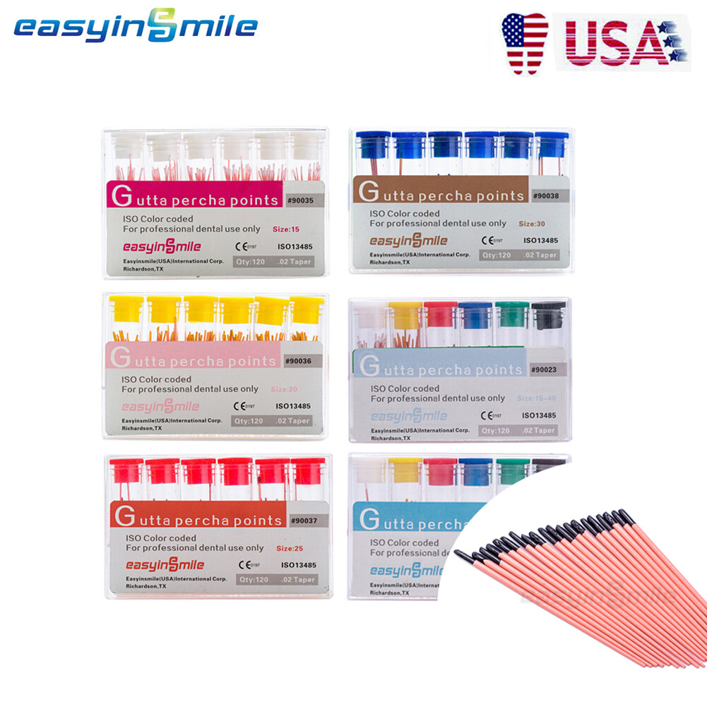 Dental Endo Gutta Percha Points Root Canal Filling Material Taper 02/04/06 15-40