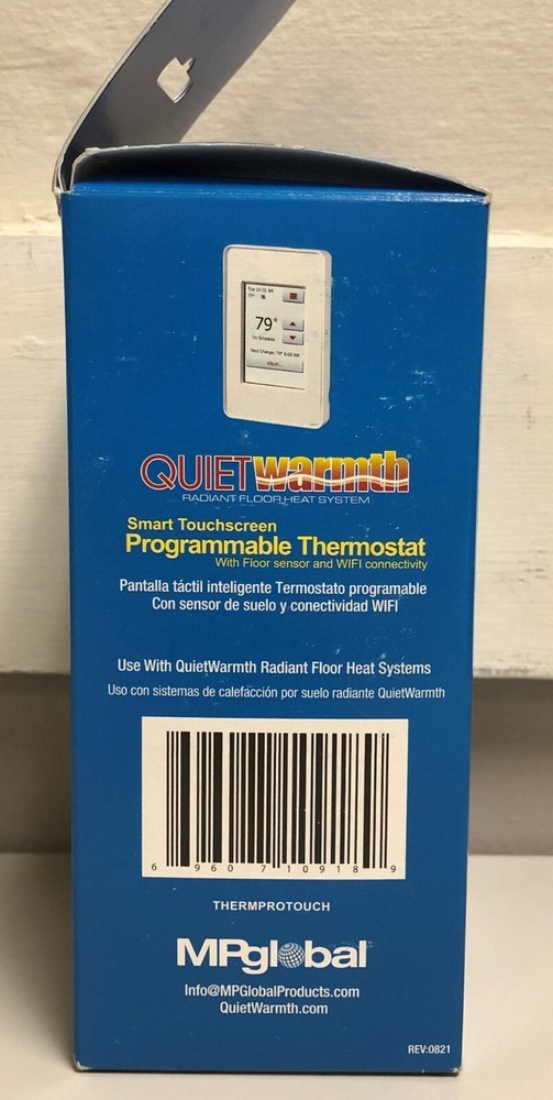 QuietWarmth 120-Volt/240-Volt Programmable WIFI Enabled Smart Touch Thermostat