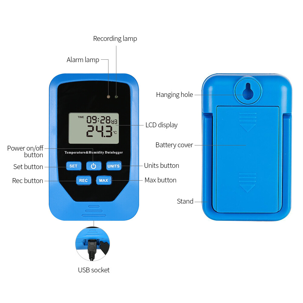 Mini USB Humidity Temperature Data Logger RH TEMP Datalogger Recorder V1O8