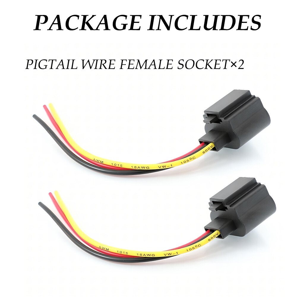 9008 H13 Headlight Bulb Harness Socket Connector Plug Wire Pigtail Female