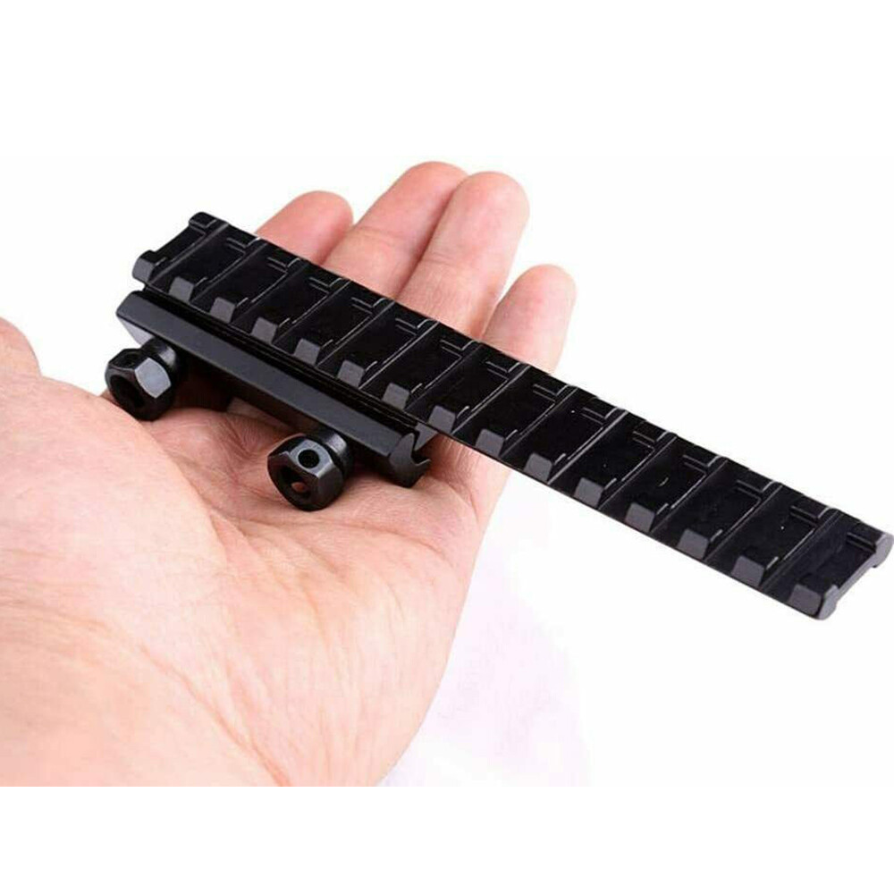 20mm Picatinny Rail Extended Scope Riser Mount Flat Top Base Adapter Converter