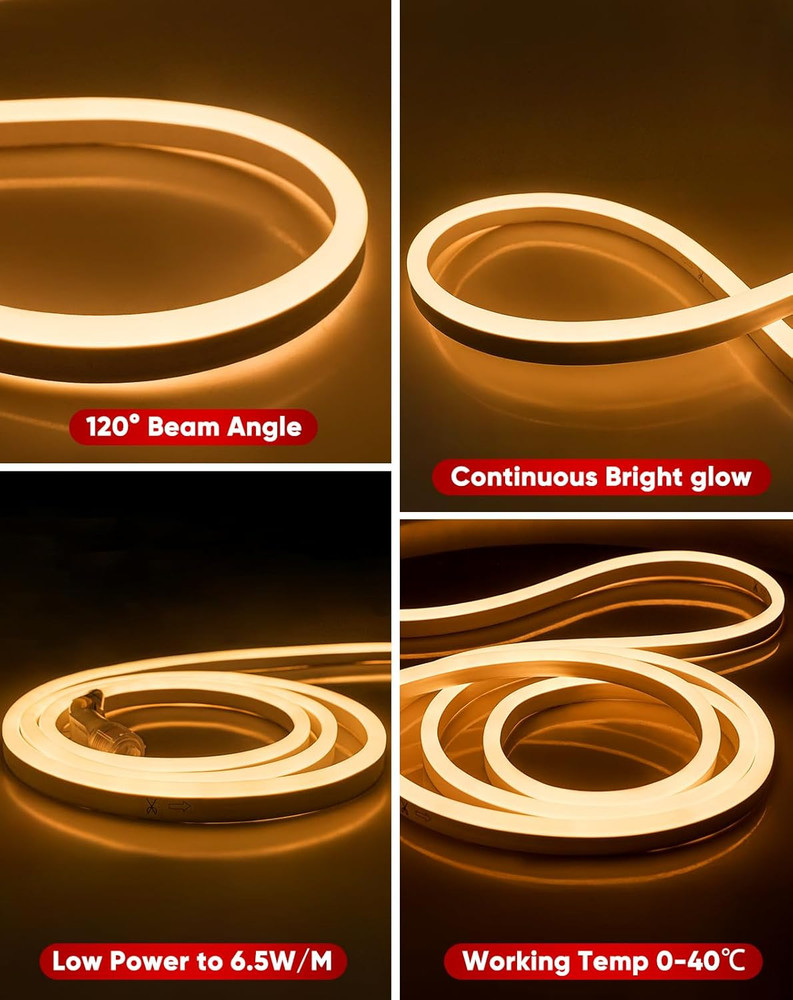 LUM Neon Rope Lights & Connector Pack Bundle for Stunning Decor