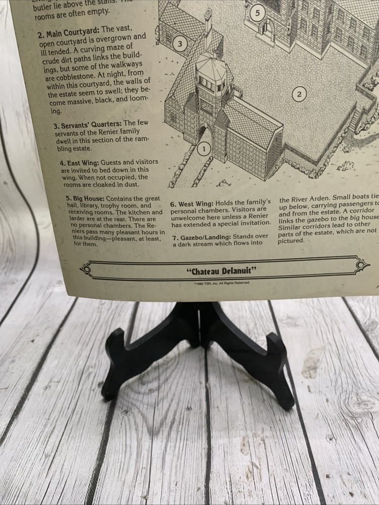 D&D Renier Estate Map/Guide 1990 TSR Campaign Setting Accessory ￼