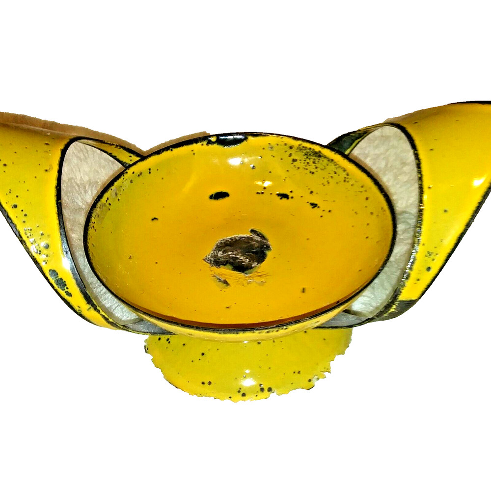 metal yellow candle holder