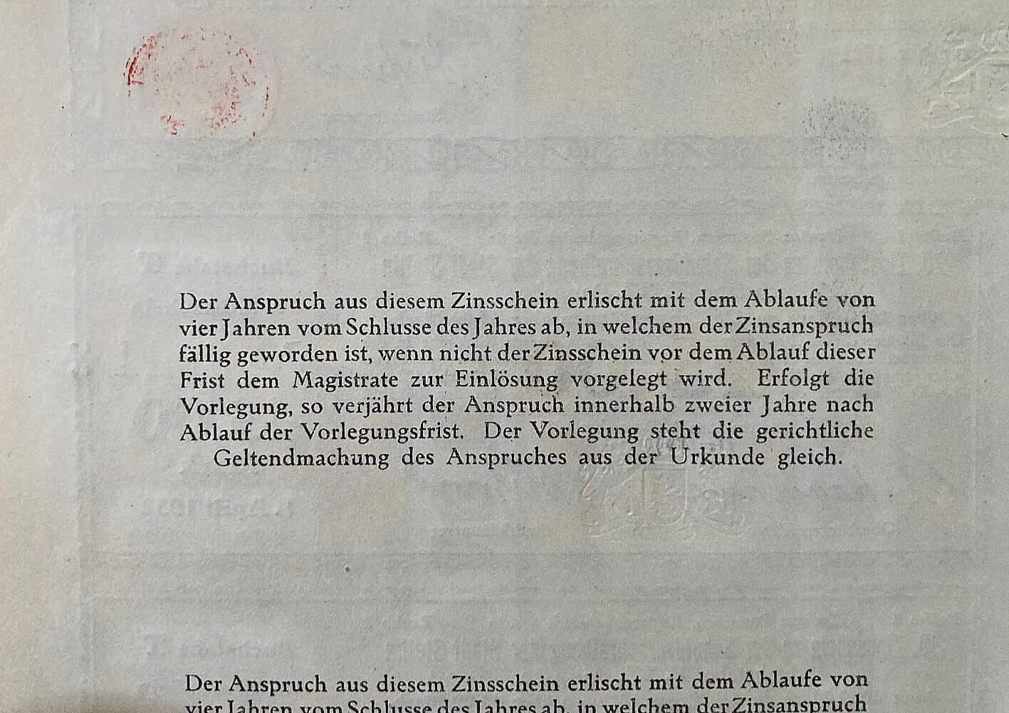 ORIGINAL - (OBSOLETE) GERMAN WEIMAR REPUBLIC BOND FOR STETTIN,GERMANY 2000 MARKS