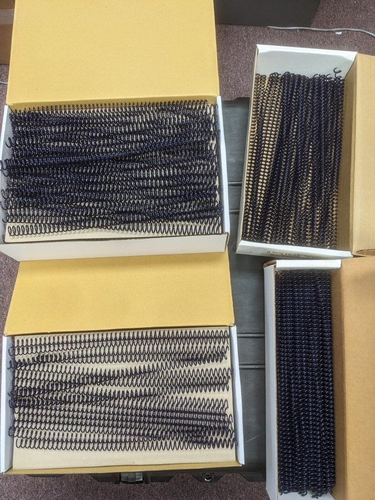Spiral Binding Coils (4 sizes) and Binding Covers, navy blue