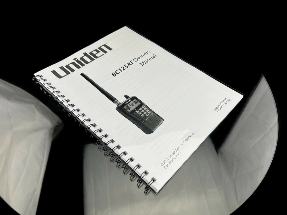 Uniden BC125AT Instructions Operating Manual User Guide Coil Bound