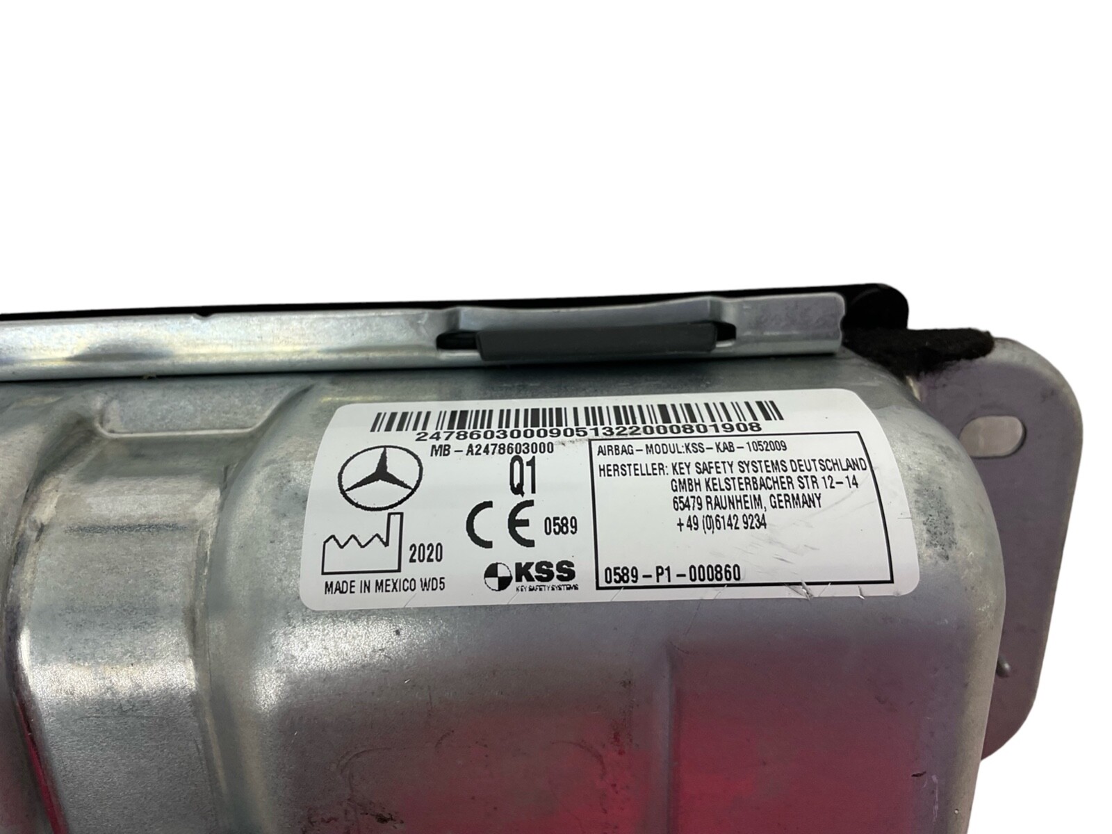 2020-2023 Mercedes-Benz GLB 250 driver side knee airbag BLACK 247 860 30 00 9051