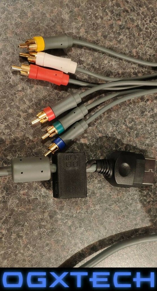 Original OG XBOX Component Cable Official Microsoft HD AV Pack 5.1 Optical