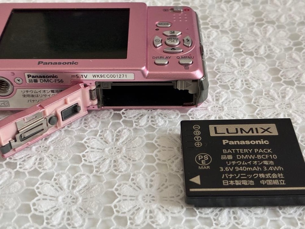 Panasonic LUMIX DMC-FS6 Digital Camera Pink Compact Tested Zoom Function