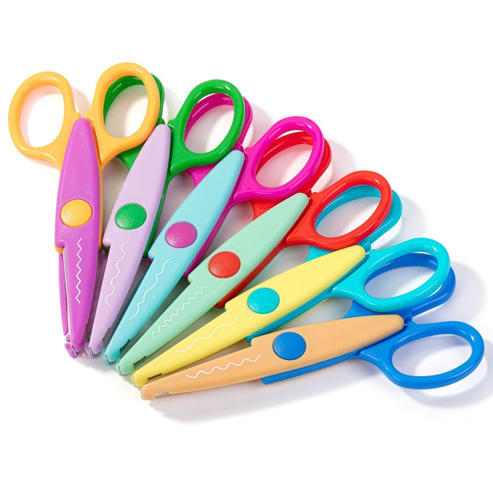 Mr. Pen- Craft Scissors Decorative Edge, 6 Pack, Spring Colors, Zig