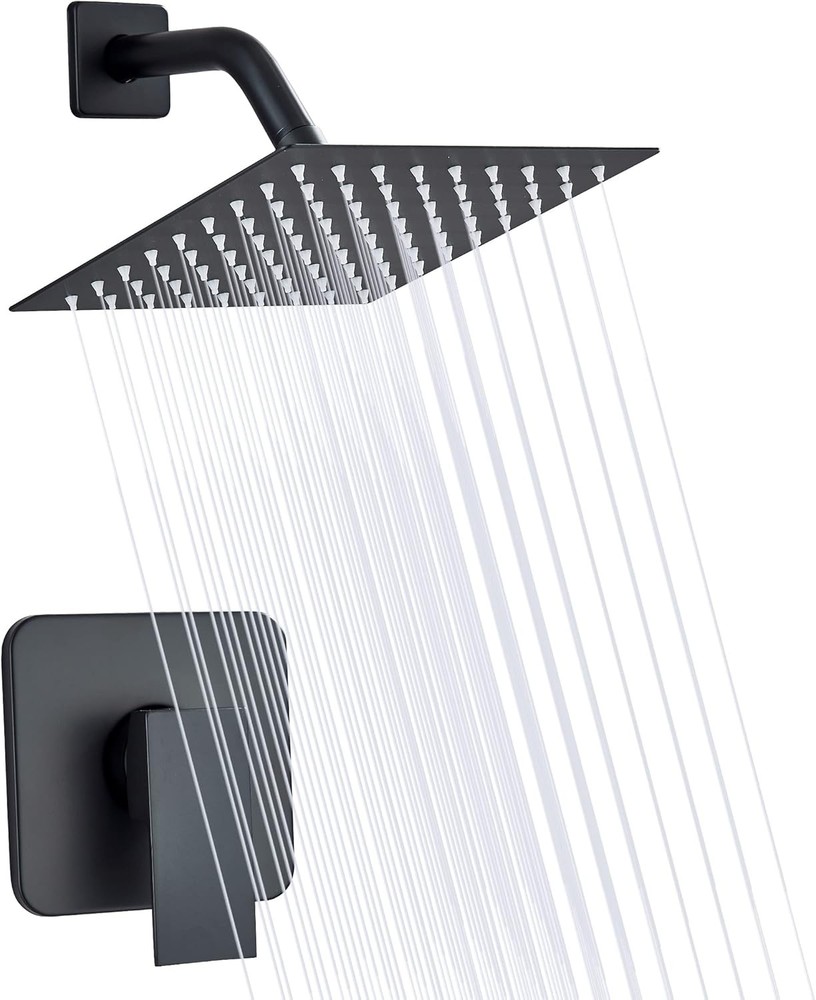 Shower Systems Bla Shower Faucet Set plete " Rainfall Square Shower