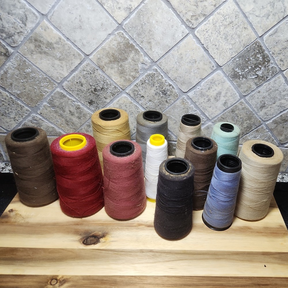 12 Pcs Assorted Thread Spools of 3-PLY Sewing Polyester for Hand & Machine work