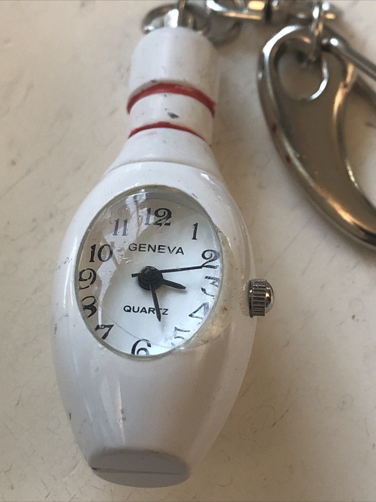 Geneva Bowling Pin Keychain Watch