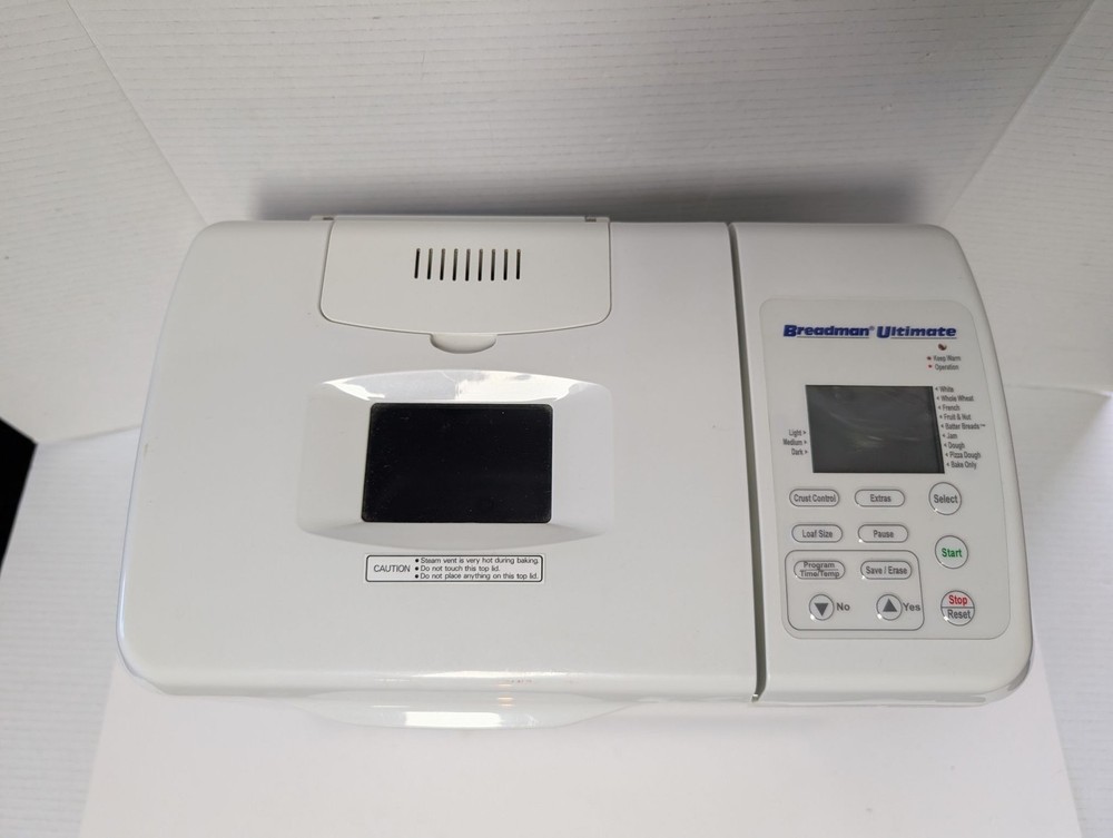 Breadman Ultimate Bread Maker Automatic TR2200C 2 lb White Home Kitchen Digital