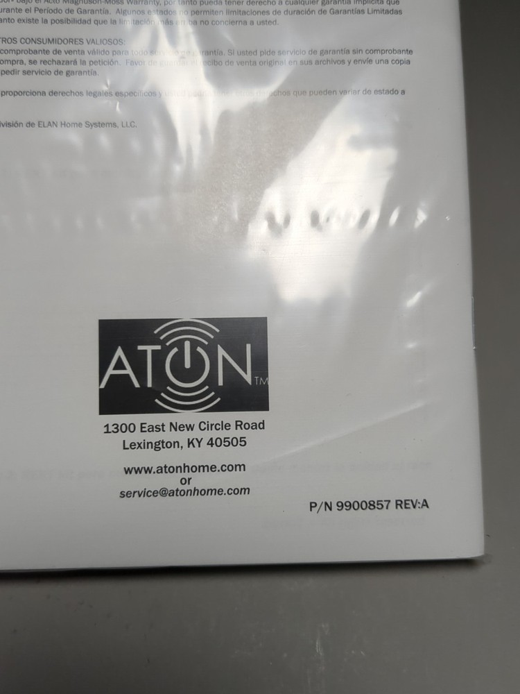 ATON DLA2 Multi-Zone 2-Room Speaker Selector RF Remote 200ft Open Box