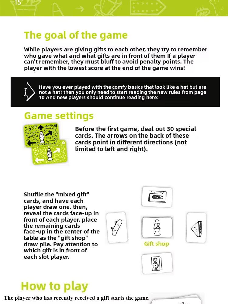 3x That's Not a Hat - Fun Bluffing & Memory Party Game for All Ages Components