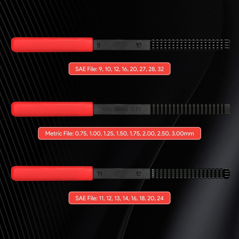 3Pcs Thread File Set Thread Restorer File Set Metal Repair Tool Durable