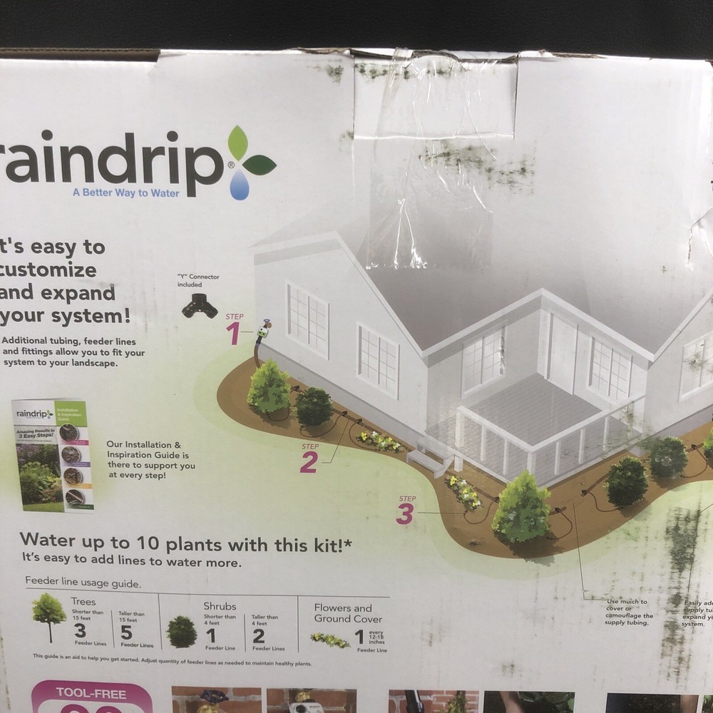 Raindrip Flower Shrub and Tree Kit with Timer Auto Watering S3