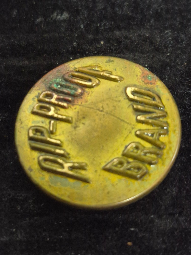 Antique Rip-Proof Brass Workwear Button 11/16th Inch Wobble Back