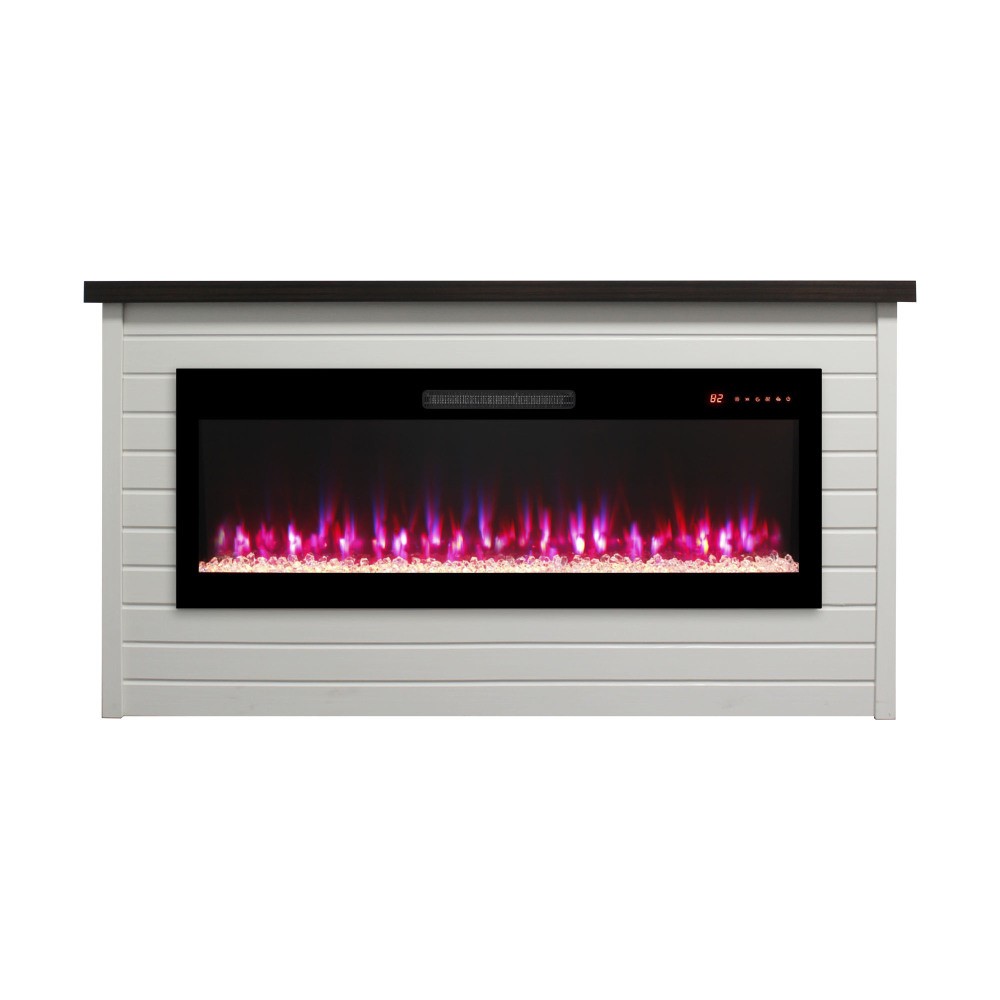1400W Electric Fireplace Insert with Mantel, Remote & Timer