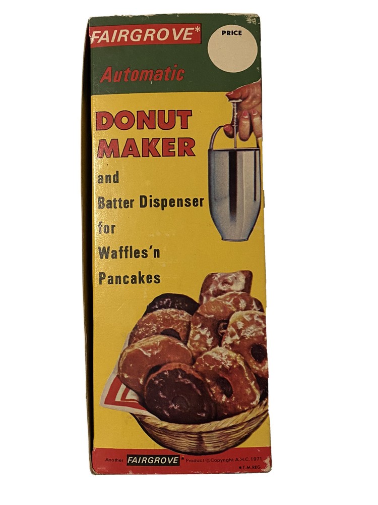 NEW In Box Vintage Automatic Donut Maker Batter Dispenser With Instructions 1971