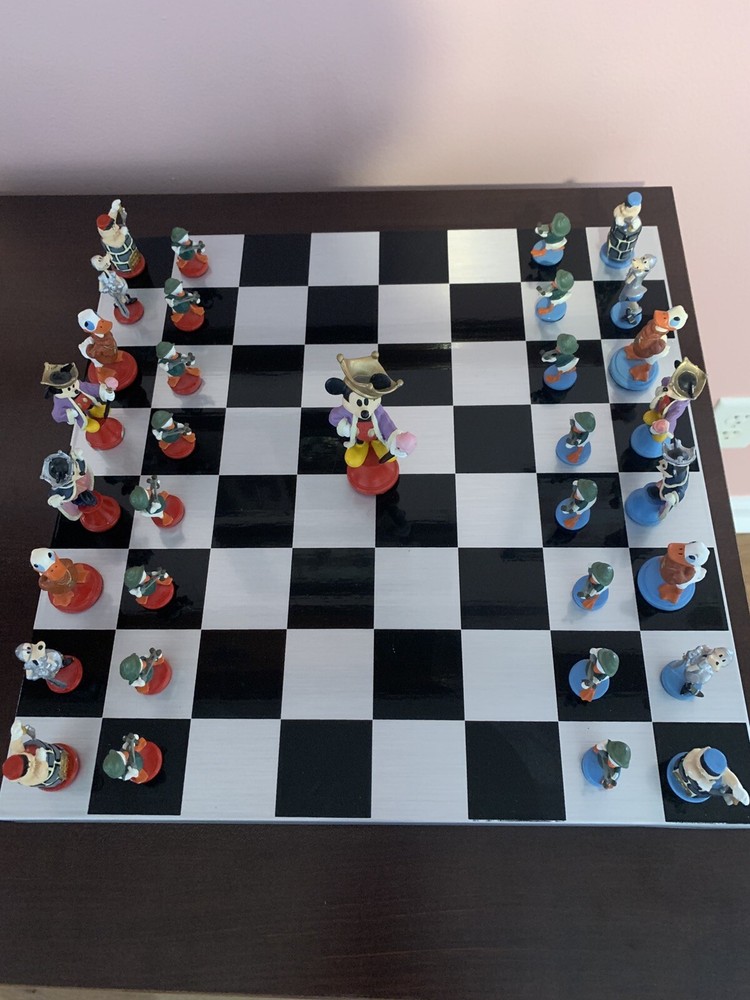 Walt Disney Complete Pewter Chess Set