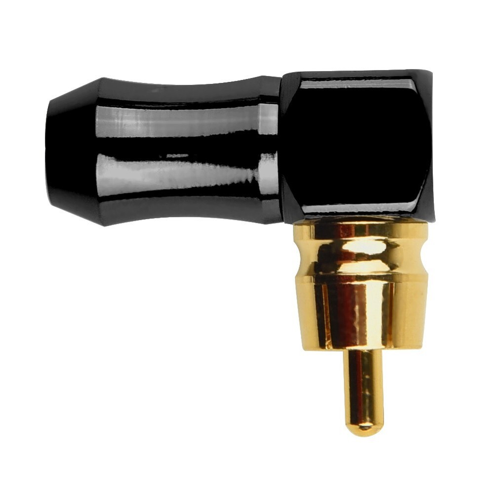 4pcs Right Angled Gold Plated RCA Plug HIFI Audio Phono Cable RCA Connector