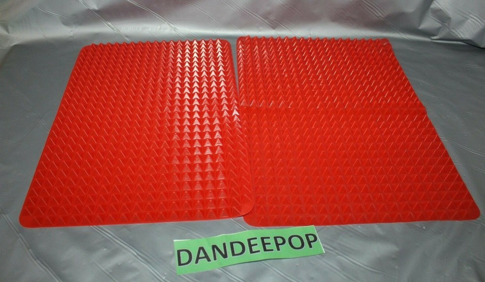 2 Piece Red Silicone Baking Mat Pyramid Cone Non Stick Liner