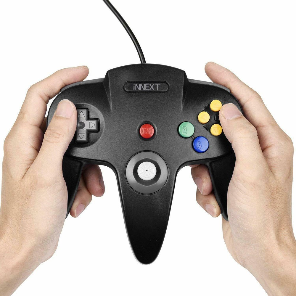 Wired N64 Controller Joystick GamePad Compatible With Nintendo 64 Game Console