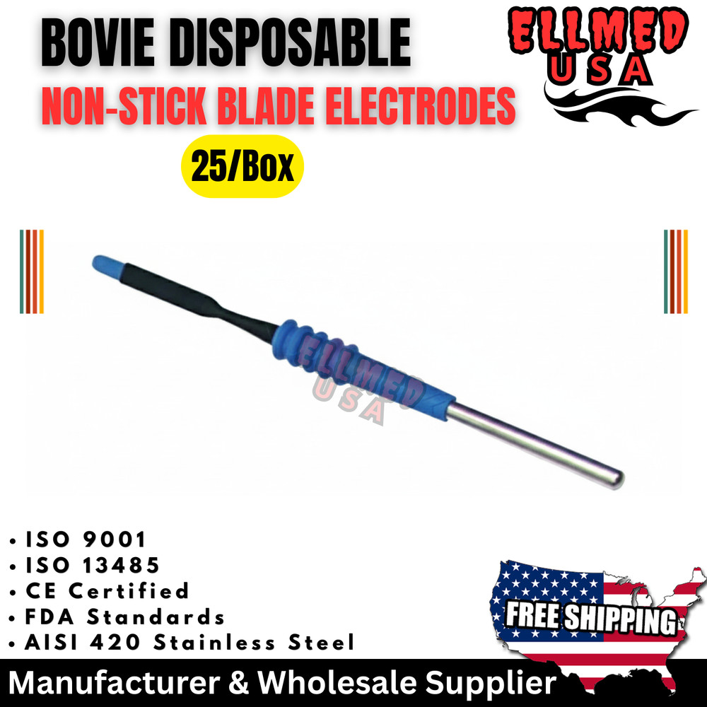 Bovie Disposable NonStick Modified Blade Electrodes (25/Box) Fast Shipping