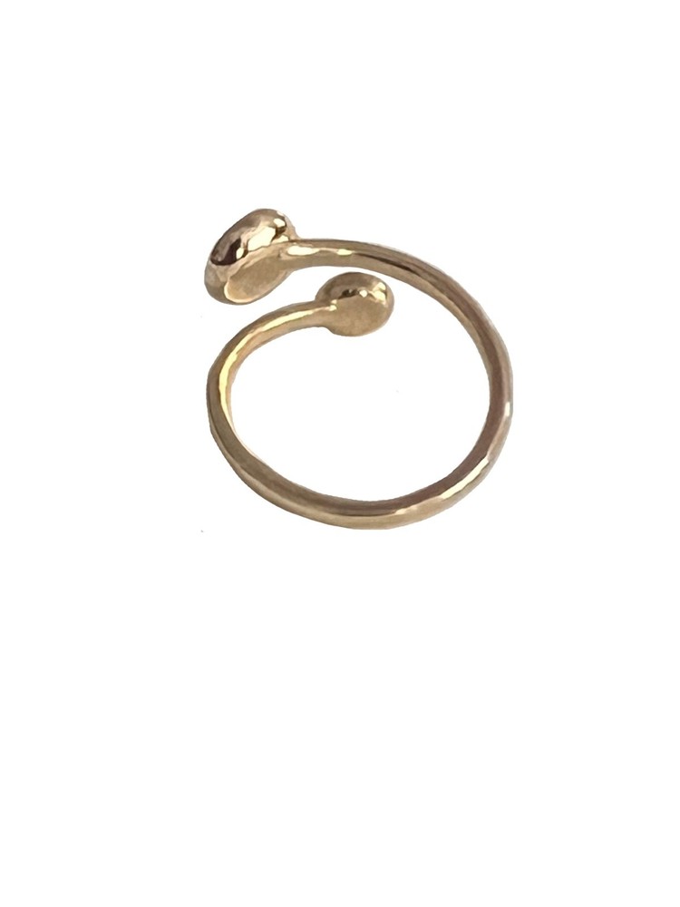 1 Pc Adjustable Gold Tone Blank Ring Base Empty Setting for Ball Cabochon Bead