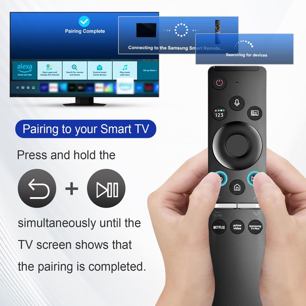 Voice Remote for Samsung Smart TV,Universal Control Compatible Black