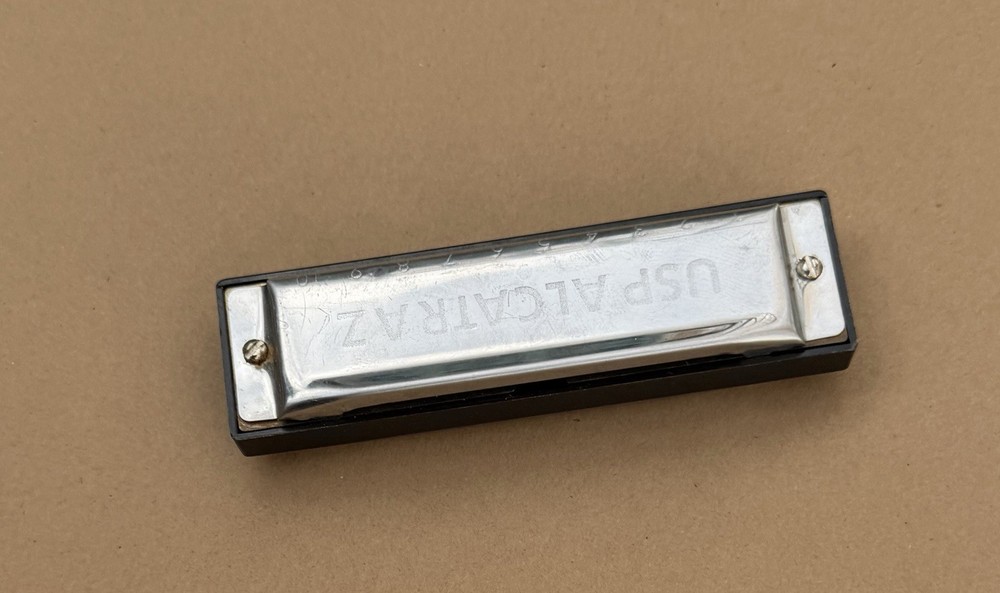 Vintage Alcatraz Prison Souvenir Harmonica