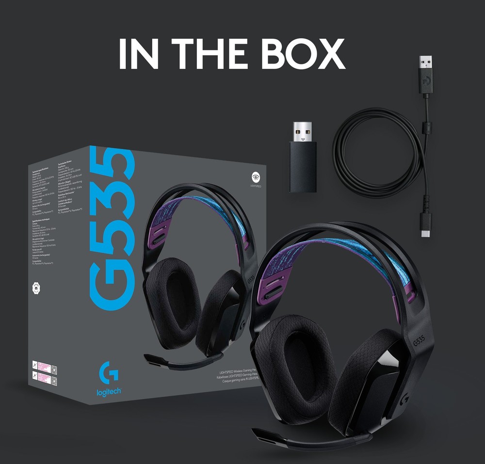 Logitech G535 Lightspeed Wireless Gaming Headset - 981-000971